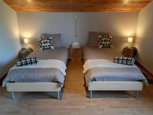 Rúm í herbergi á B&B Circuitez-vous