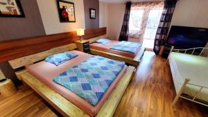 Zimmer mit 2 Betten und TV in der Unterkunft Gründauer Monteurwohnung/Studentenwohnung in Gründau