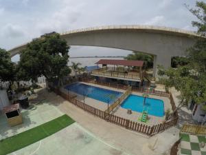 Vaizdas į baseiną apgyvendinimo įstaigoje Hotel Campestre Maguey arba netoliese