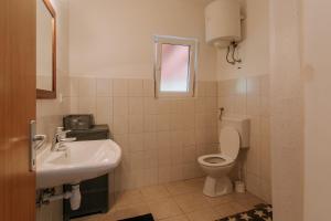 a bathroom with a toilet and a sink at Apartmani Melem in Stari Grad +48 photos