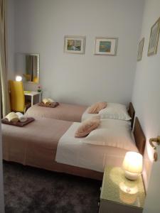 Un pat sau paturi într-o cameră la Apartments Vinka