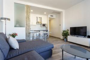 Televízia a/alebo spoločenská miestnosť v ubytovaní CASANA APARTAMENT CITY CENTER