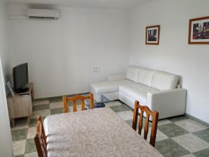 a living room with a table and a couch at ALTILLO 25 GARAJE Y WIFI GRATIS in Córdoba