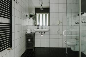 a bathroom with a sink and a toilet at Villa Antiqua in Racibórz +66 photos
