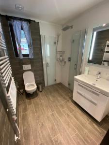 Koupelna v ubytování Apartmany Na Salasi