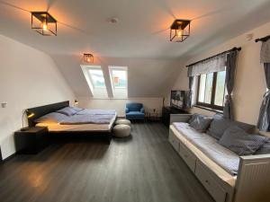 Postel nebo postele na pokoji v ubytování Apartmany Na Salasi