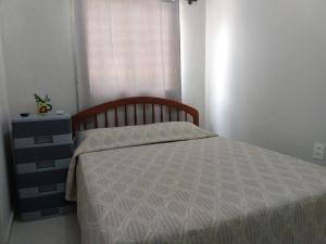 1 dormitorio con 1 cama, vestidor y ventana en Cantinho Da Del, en Recife