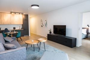 TV a/nebo společenská místnost v ubytování Apartment Hotel Laisve