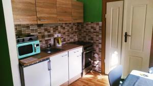 Kuchyň nebo kuchyňský kout v ubytování Apartmány v Centru