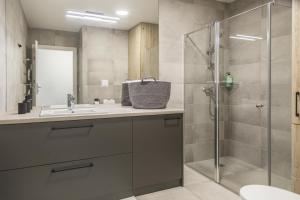 Koupelna v ubytování Apartment Hotel Laisve