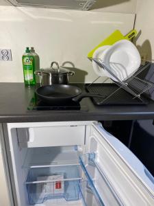 Hotel Fauwaterにあるキッチンまたは簡易キッチン