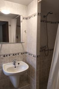 Koupelna v ubytování Hotel Alba