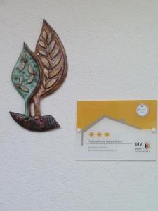 Certifikát, hodnocení, plakát nebo jiný dokument vystavený v ubytování Garteneckchen