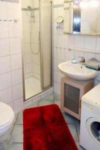 ノルデンにあるApartment Nordblick by Interhomeのバスルーム(洗面台、トイレ、シャワー付)