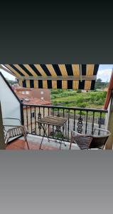 A balcony or terrace at Ático al lado del mar,en las rías baixas