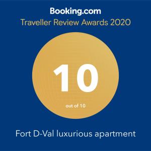 Fort D-Val luxurious apartment tanúsítványa, márkajelzése vagy díja
