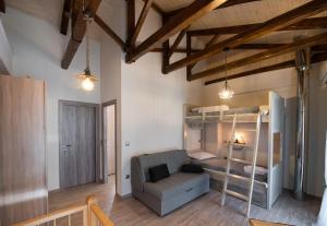 A bed or beds in a room at Stone Villa Hermione