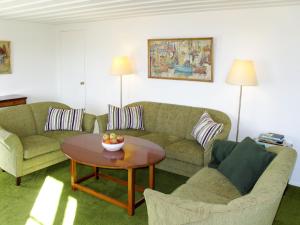 格內斯塔的住宿－Chalet Ilandet - SDM530 by Interhome，客厅配有两张沙发和一张桌子