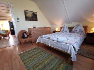 Katil atau katil-katil dalam bilik di Erika Apartman Klímával