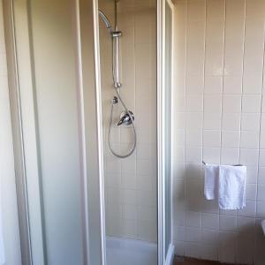 a shower in a bathroom with a shower at Agriturismo Colleoli in Palaia