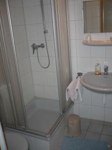 Ett badrum på Holstenhof"garni"