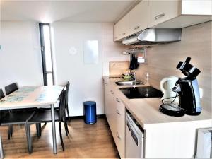 
A kitchen or kitchenette at Residentie Delta - Aan zee
