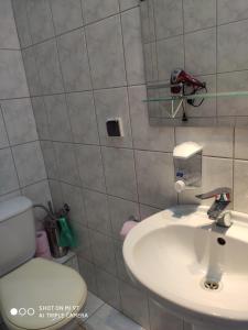 
A bathroom at Poddasze
