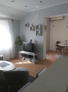 Televízia a/alebo spoločenská miestnosť v ubytovaní Adriatic