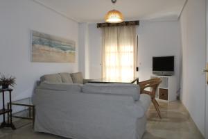 sala de estar con sofá y TV en PISO EN PLENO CORAZÓN DE CORDOBA, en Córdoba