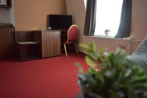 Televisyen dan/atau pusat hiburan di Hotel Černý Orel Žatec