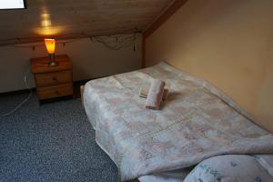 Postel nebo postele na pokoji v ubytování Zum Eisenkini