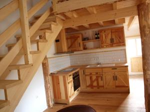 Kuchyň nebo kuchyňský kout v ubytování Apartment Schritte