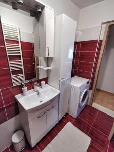 Koupelna v ubytování Apartments Plejic