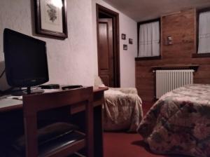 TV in/ali zabaviščno središče v nastanitvi Albergo Martinet