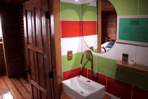 Koupelna v ubytování Hotel Mitos