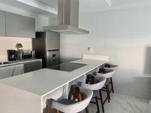 Dapur atau dapur kecil di Nautico departamento Marina Vallarta