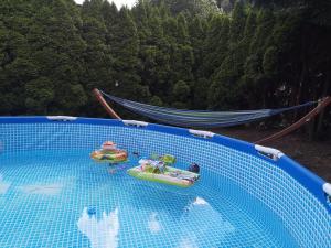 Bazén v ubytování Landhaus Chalet Rosenrot nebo v jeho okolí