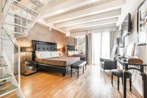 Postel nebo postele na pokoji v ubytování Hotel Stella Della Versilia