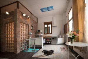 Kuchyň nebo kuchyňský kout v ubytování Apartamento de lujo en Gijòn