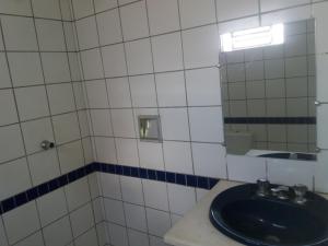 ein Bad mit einem Waschbecken und einem Spiegel in der Unterkunft CASA das ORQUÍDEAS NOTA 1000 in Teresina