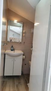 Koupelna v ubytování Apartmani Sirovica