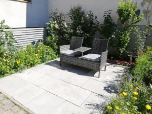 A garden outside Wohnung