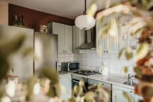 Kuchyň nebo kuchyňský kout v ubytování Apartments Ivana