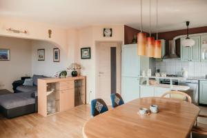 Kuchyň nebo kuchyňský kout v ubytování Apartments Ivana