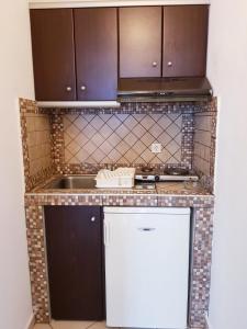 Кухня или мини-кухня в Konstantinos-Elli Rooms
