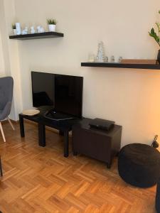 TV a/nebo společenská místnost v ubytování Renovated cozy apartment near to Acropolis