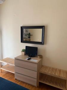 TV a/nebo společenská místnost v ubytování Renovated cozy apartment near to Acropolis