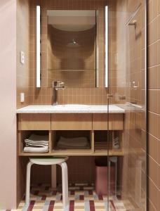 Ванна кімната в Hotel Helka