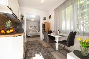 Kuchyň nebo kuchyňský kout v ubytování Apartments Ozrenka