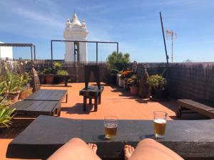 A balcony or terrace at El Beaterio Apartments